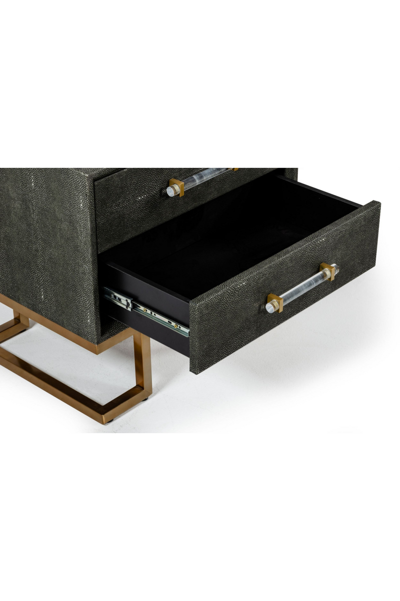 Gray Shagreen 2-Drawer Nightstand | OROA Modern Howard | Oroatrade.com
