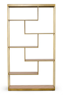 Brass-Framed Oak Bookshelf | OROA Modern Jessica | Oroatrade.com