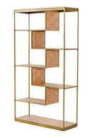 Brass-Framed Oak Bookshelf | OROA Modern Jessica | Oroatrade.com