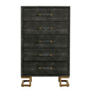 Gray Shagreen 5-Drawer Chest | OROA Modern Howard | Oroatrade.com