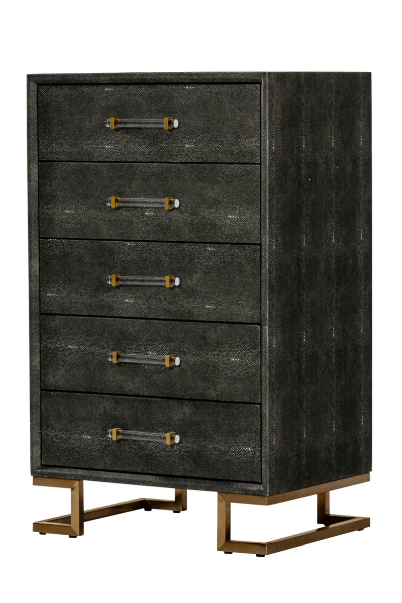 Gray Shagreen 5-Drawer Chest | OROA Modern Howard | Oroatrade.com