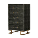 Gray Shagreen 5-Drawer Chest | OROA Modern Howard | Oroatrade.com