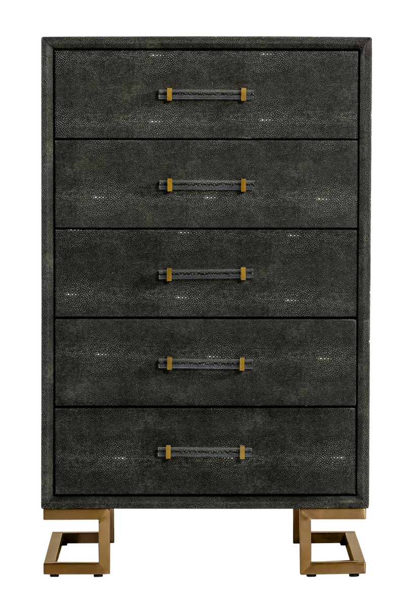 Gray Shagreen 5-Drawer Chest | OROA Modern Howard | Oroatrade.com