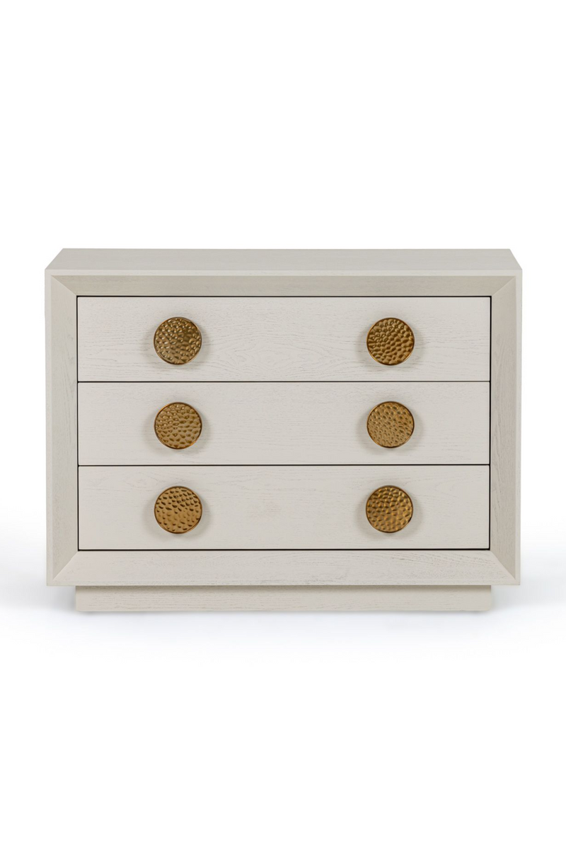 White Ash Wood 3-Drawer Nightstand | OROA Modern Marjorie | Oroatrade.com