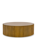 Reeded Walnut Round Coffee Table | OROA Modern Espana | Oroatrade.com