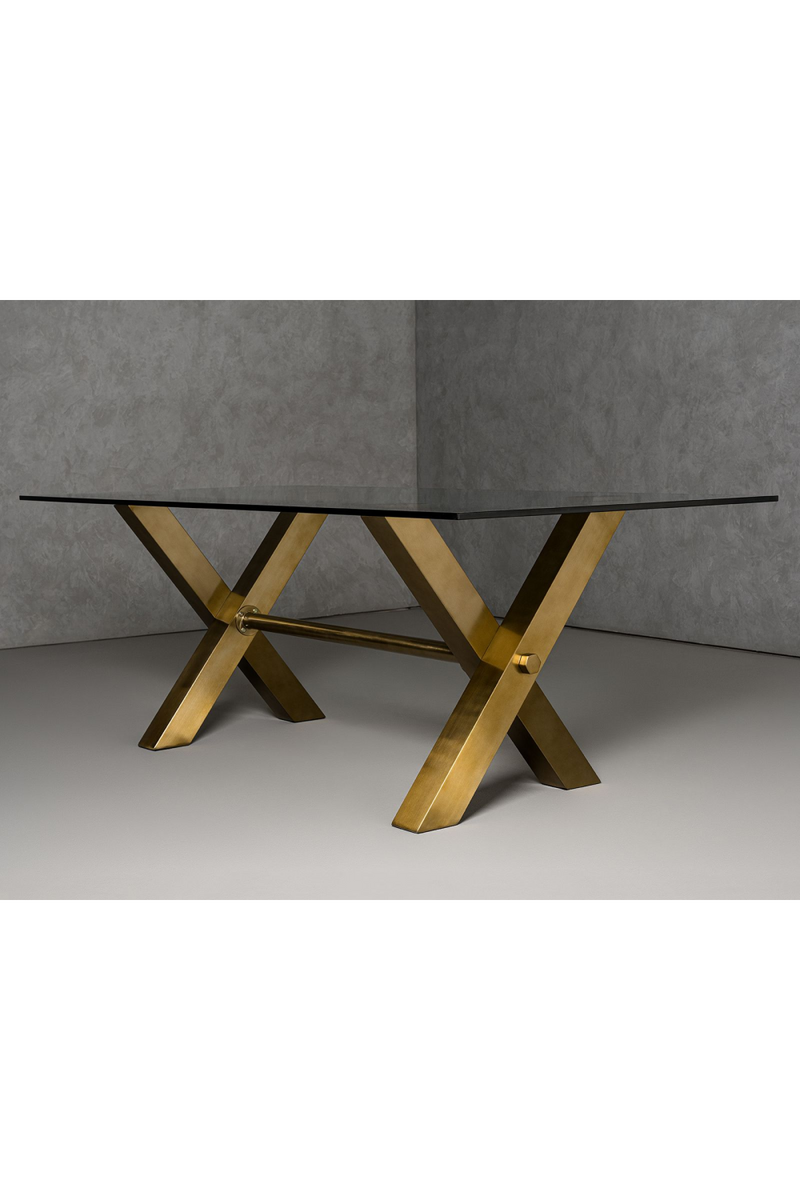 Gold-Framed Glass Dining Table | OROA Modern Dandy | Oroatrade.com