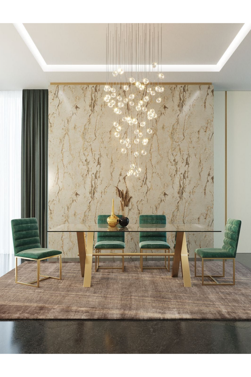 Gold-Framed Glass Dining Table | OROA Modern Dandy | Oroatrade.com