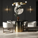 Black Ash Round Dining Table | OROA Modern Elmira
