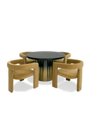 Black Ash Round Dining Table | OROA Modern Elmira | Oroatrade.com