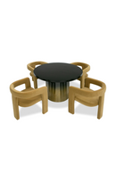 Black Ash Round Dining Table | OROA Modern Elmira | Oroatrade.com