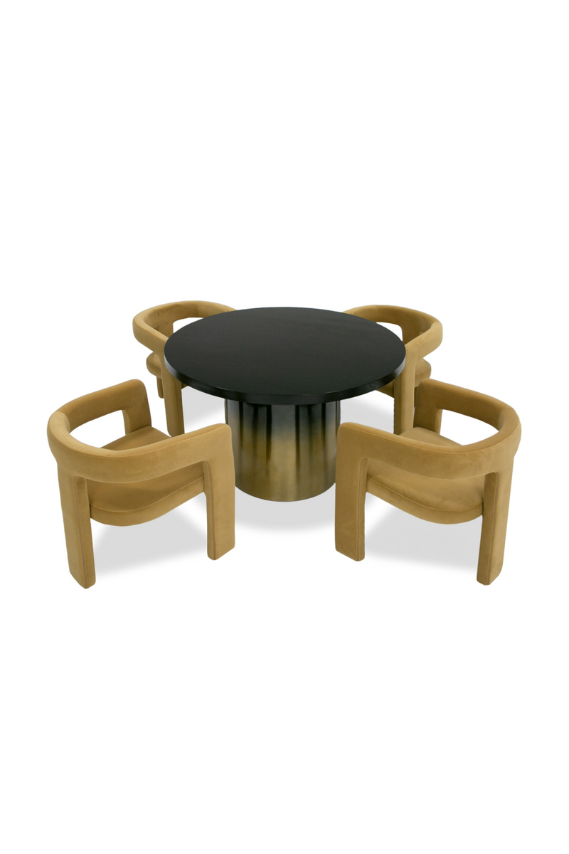 Black Ash Round Dining Table | OROA Modern Elmira | Oroatrade.com