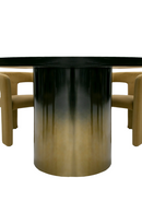 Black Ash Round Dining Table | OROA Modern Elmira | Oroatrade.com