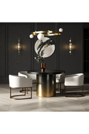 Black Ash Round Dining Table | OROA Modern Elmira | Oroatrade.com