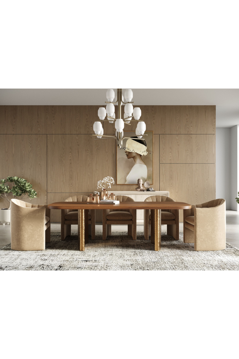 Wanut Veneer Dining Table | OROA Modern Marjorie | Oroatrade.com