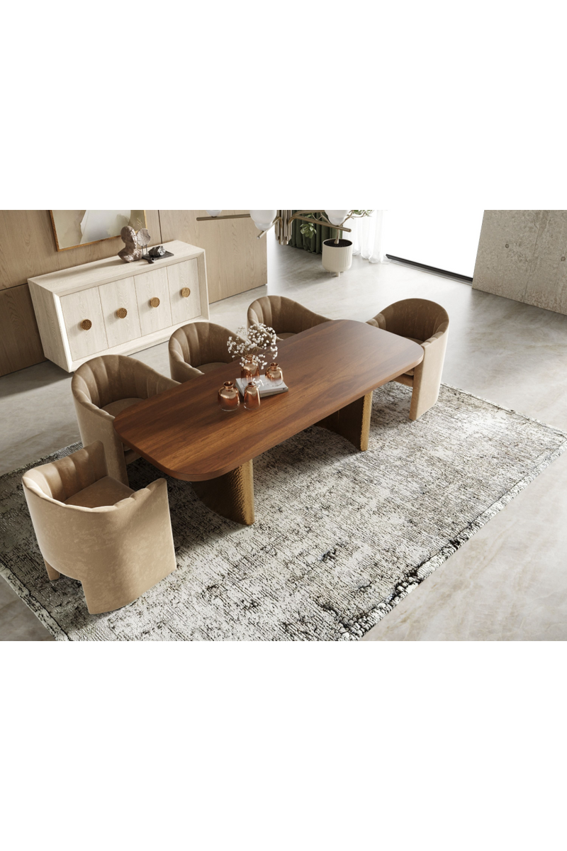 Wanut Veneer Dining Table | OROA Modern Marjorie | Oroatrade.com