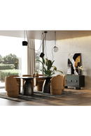 Black Wave Glass Dining Table | OROA Modern Calexico | Oroatrade.com