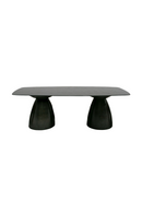 Black Wave Glass Dining Table | OROA Modern Calexico | Oroatrade.com
