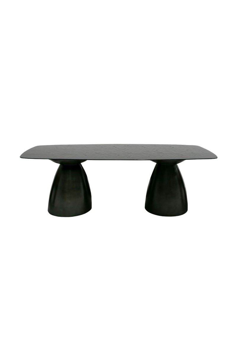 Black Wave Glass Dining Table | OROA Modern Calexico | Oroatrade.com