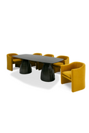 Black Wave Glass Dining Table | OROA Modern Calexico | Oroatrade.com