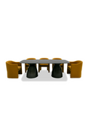 Black Wave Glass Dining Table | OROA Modern Calexico | Oroatrade.com