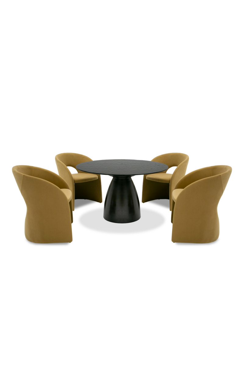 Black Wave Glass Dining Table | OROA Modern Calexico | Oroatrade.com