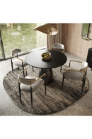 Black Wave Glass Dining Table | OROA Modern Calexico | Oroatrade.com