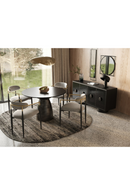 Black Wave Glass Dining Table | OROA Modern Calexico | Oroatrade.com