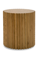 Reeded Walnut Round End Table | OROA Modern Espana | Oroatrade.com