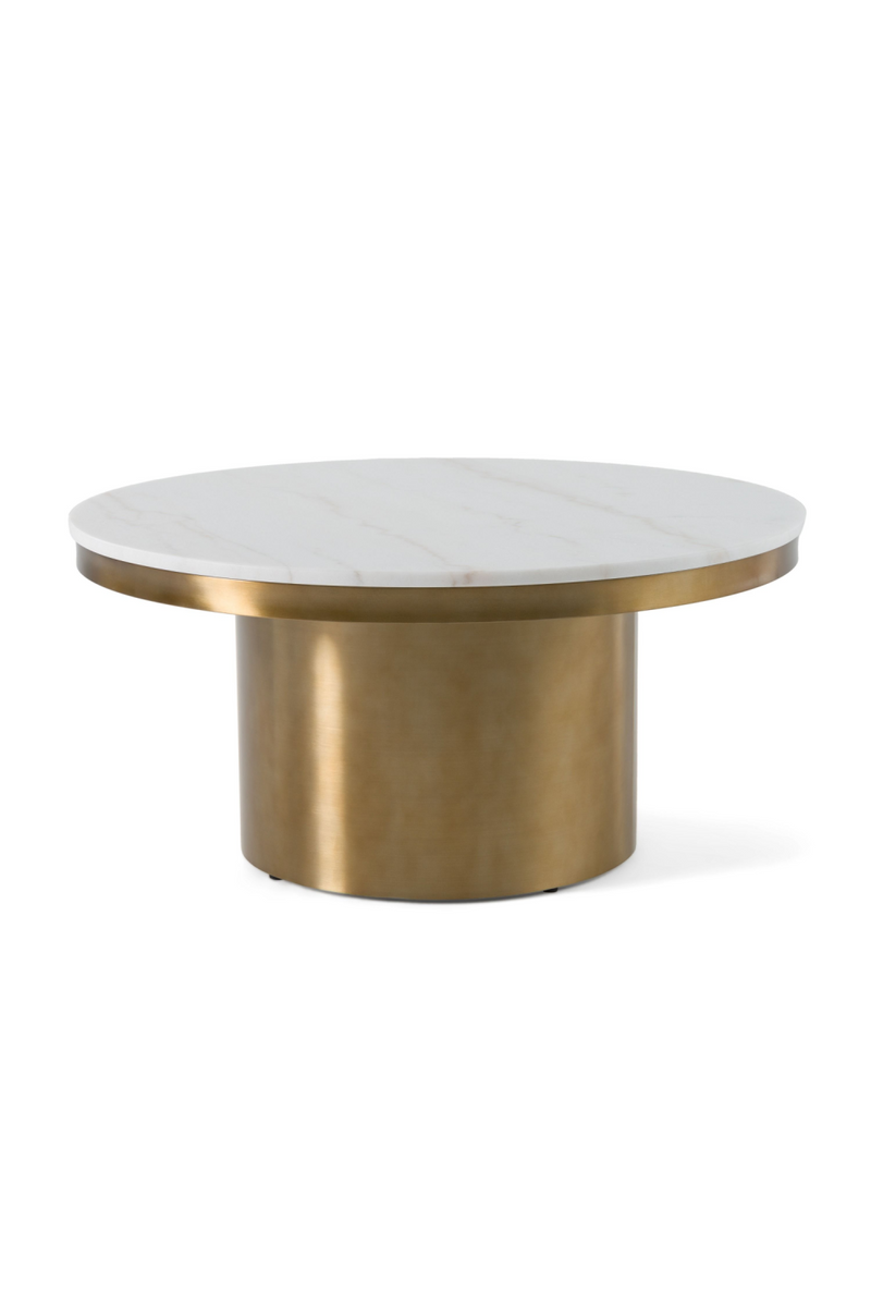 White and Gold Coffee Table | OROA Modern Rocky | Oroatrade.com