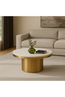 White and Gold Coffee Table | OROA Modern Rocky | Oroatrade.com