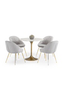 White Marble Tulip Dining Table | OROA Modern Collins | Oroatrade.com