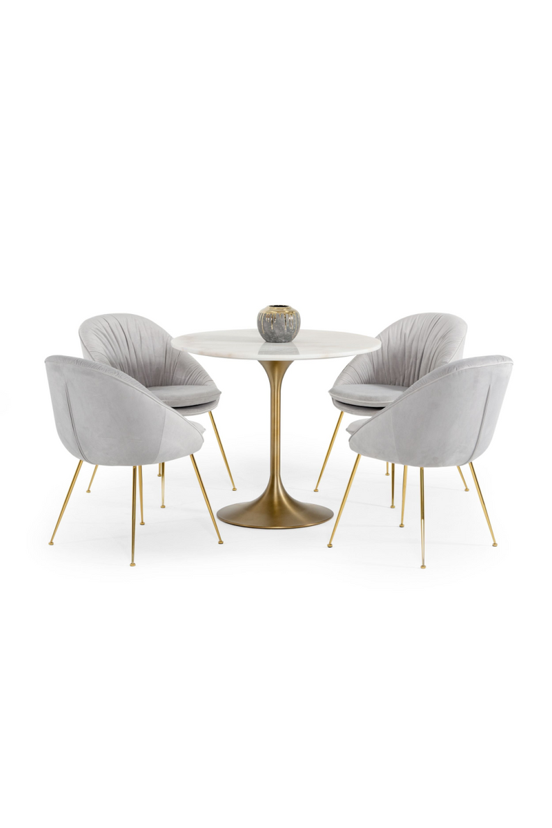 White Marble Tulip Dining Table | OROA Modern Collins | Oroatrade.com