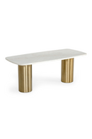 White Marble Gold Dining Table | OROA Modern Rocky | Oroatrade.com