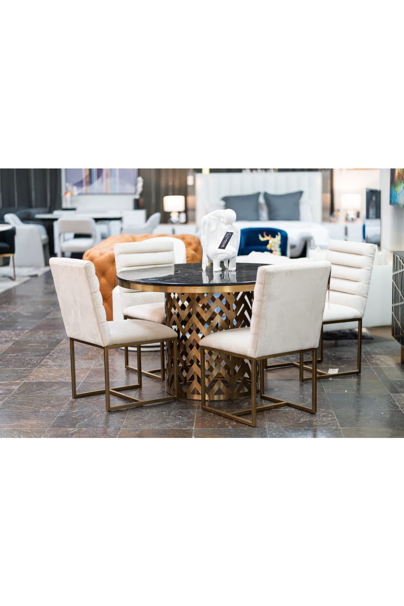Gold Base Dining Table | OROA Modern Kowal | Oroatrade.com