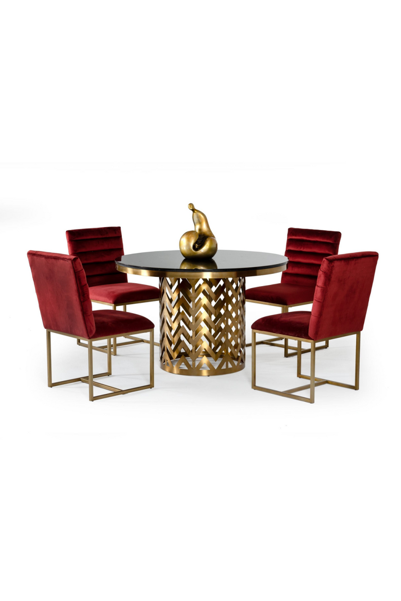 Gold Base Dining Table | OROA Modern Kowal | Oroatrade.com