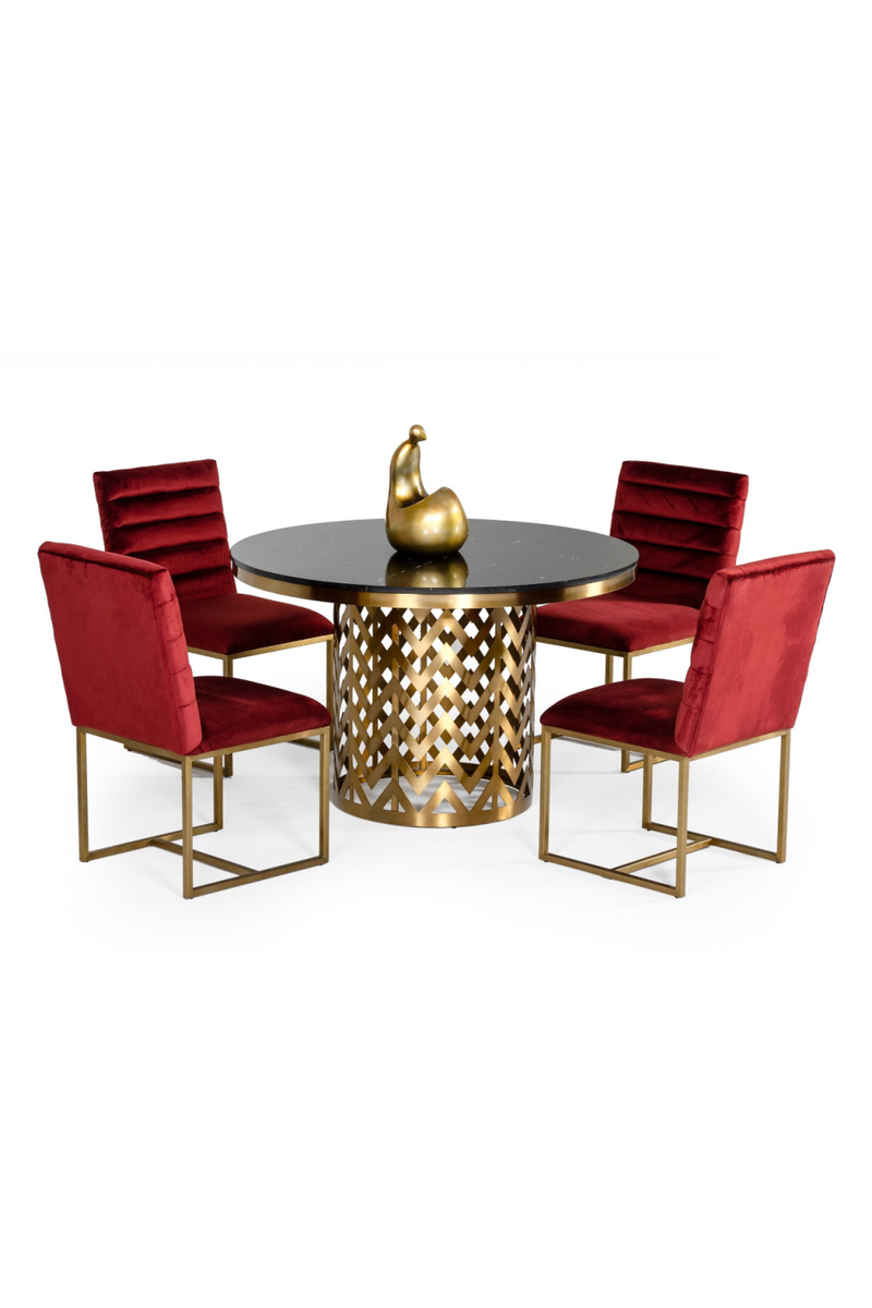 Gold Base Dining Table | OROA Modern Kowal | Oroatrade.com