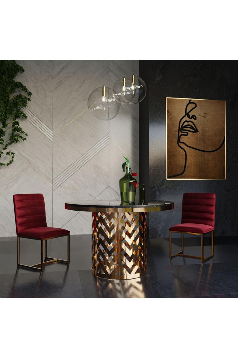 Gold Base Dining Table | OROA Modern Kowal | Oroatrade.com