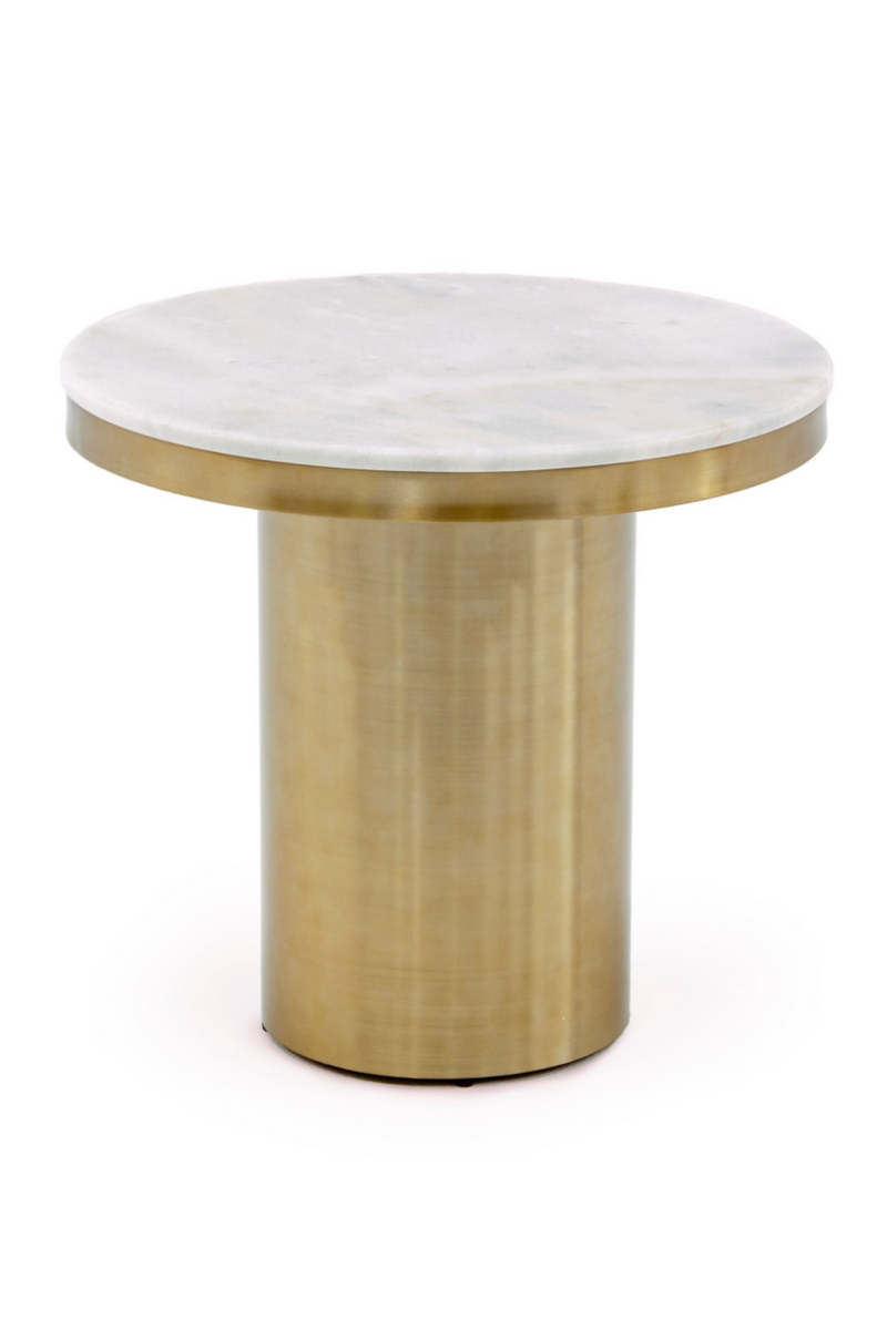 White and Gold End Table | OROA Modern Rocky | Oroatrade.com
