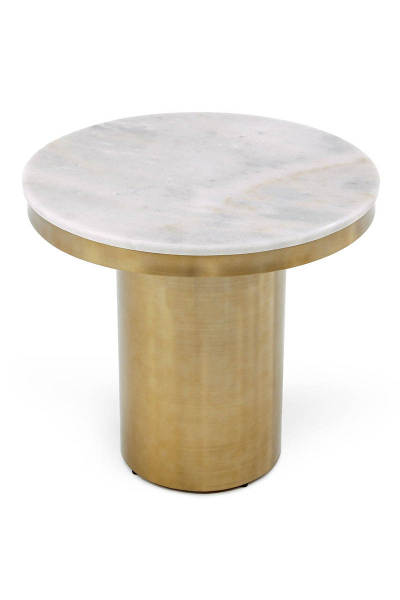 White and Gold End Table | OROA Modern Rocky | Oroatrade.com