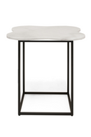 Organic-Shaped White Marble End Table | OROA Modern Aleidy | Oroatrade.com
