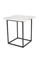 Organic-Shaped White Marble End Table | OROA Modern Aleidy | Oroatrade.com