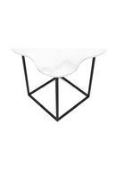 Organic-Shaped White Marble End Table | OROA Modern Aleidy | Oroatrade.com