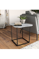 Organic-Shaped White Marble End Table | OROA Modern Aleidy | Oroatrade.com