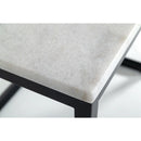 Square White Marble End Table | OROA Modern Baca