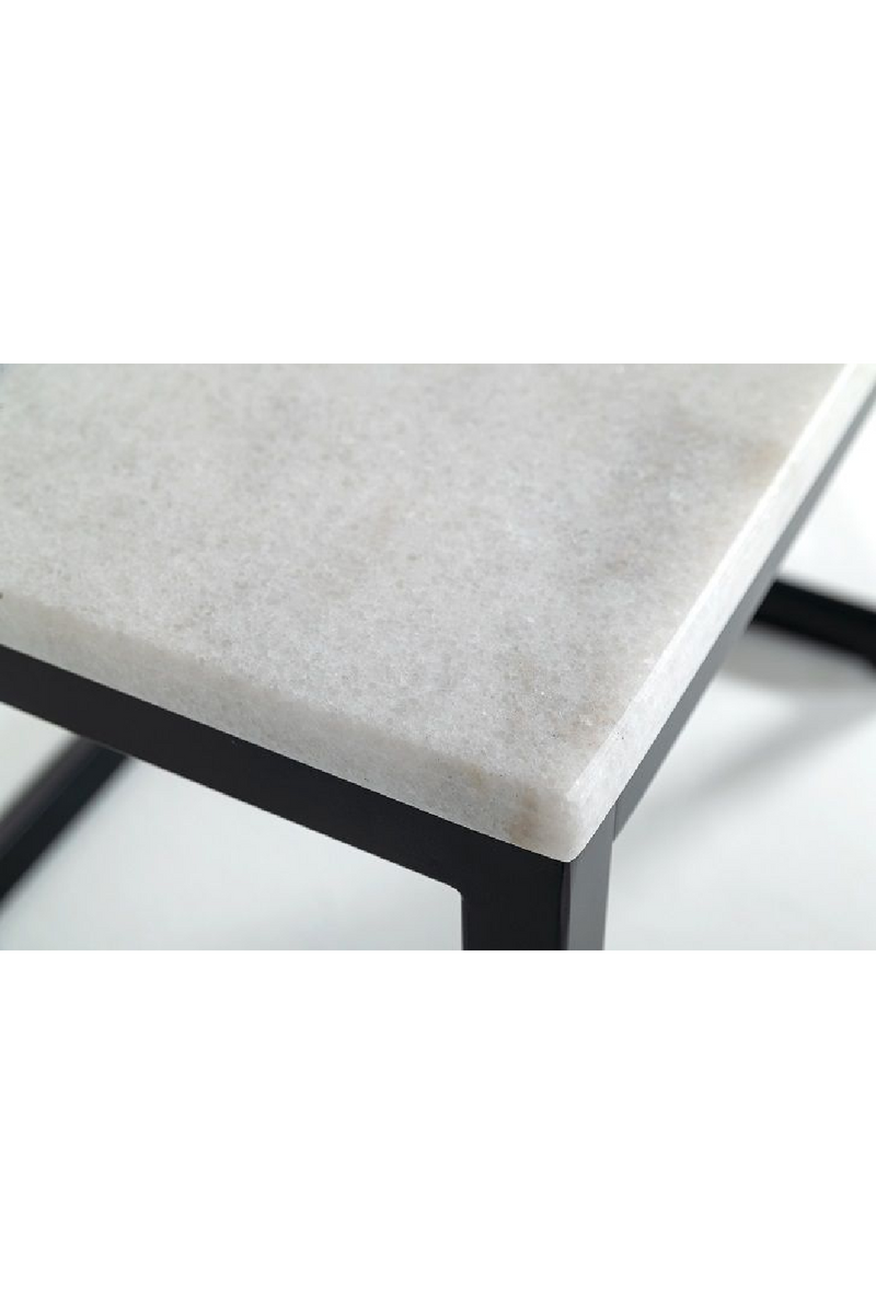 Square White Marble End Table | OROA Modern Baca | Oroatrade.com