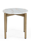 Round White Marble End Table | OROA Modern Denzel | Oroatrade.com