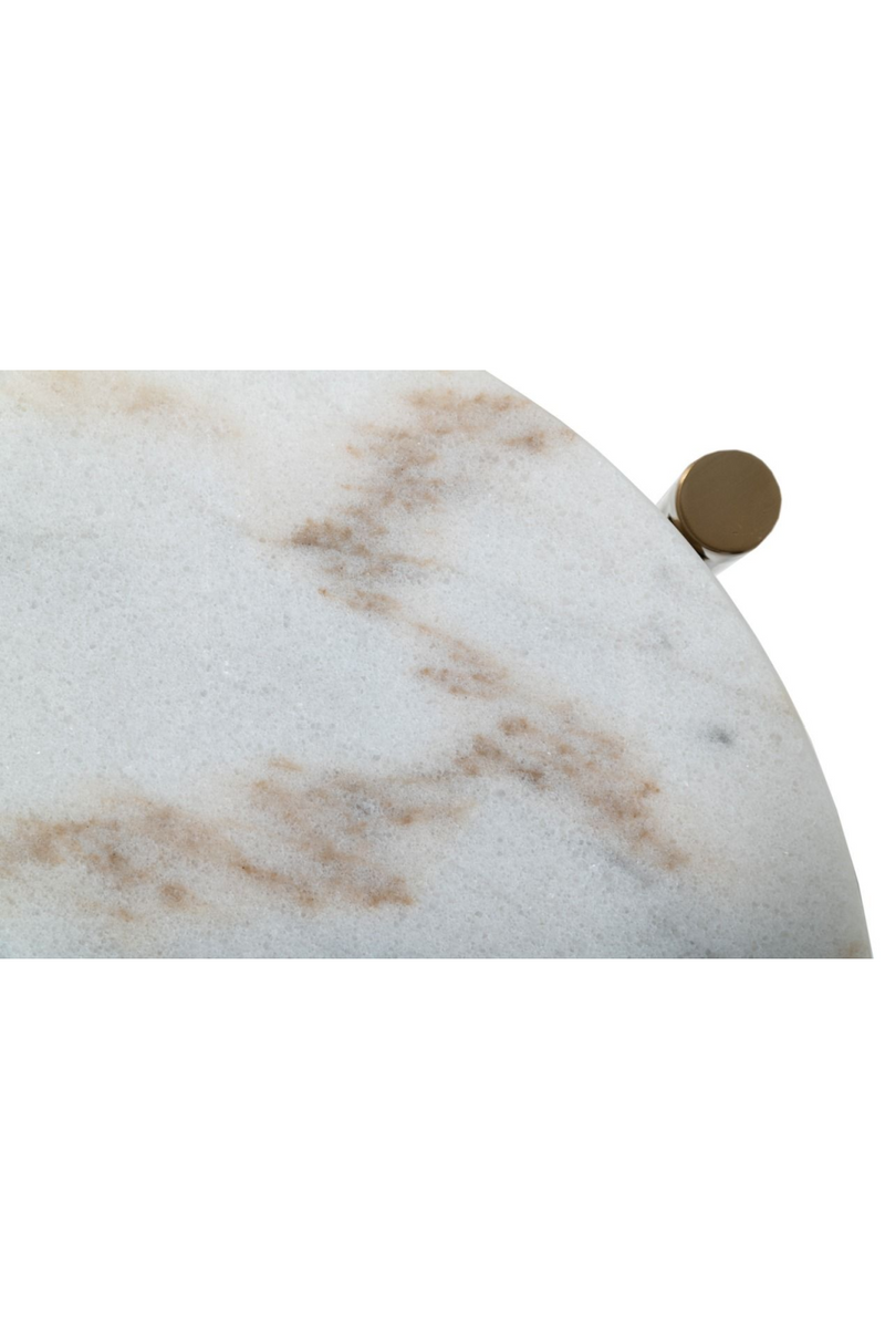 Round White Marble End Table | OROA Modern Denzel | Oroatrade.com