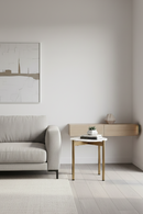 Round White Marble End Table | OROA Modern Denzel