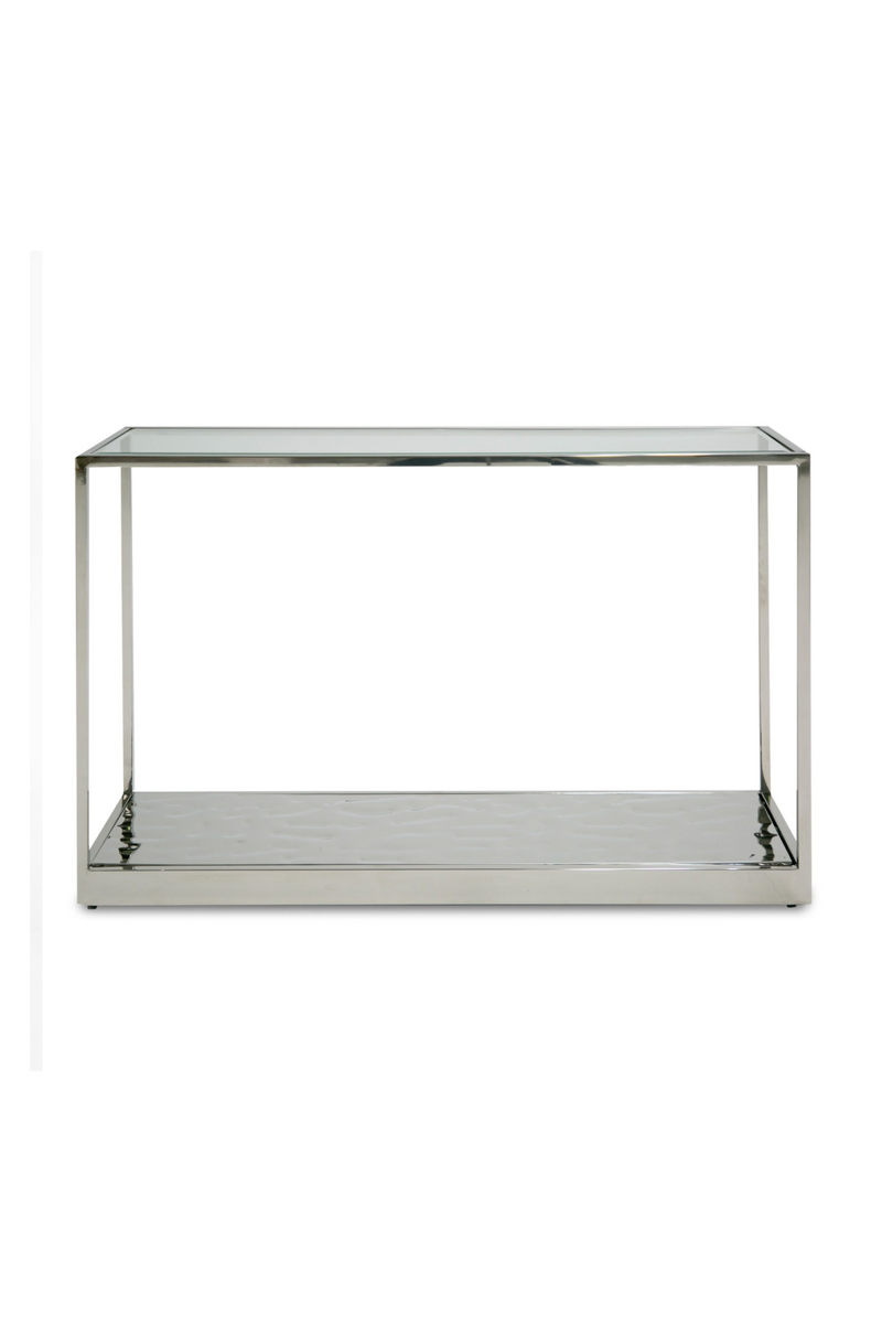 Clear Wave Glass Console Table | OROA Modern Braxton | Oroatrade.com