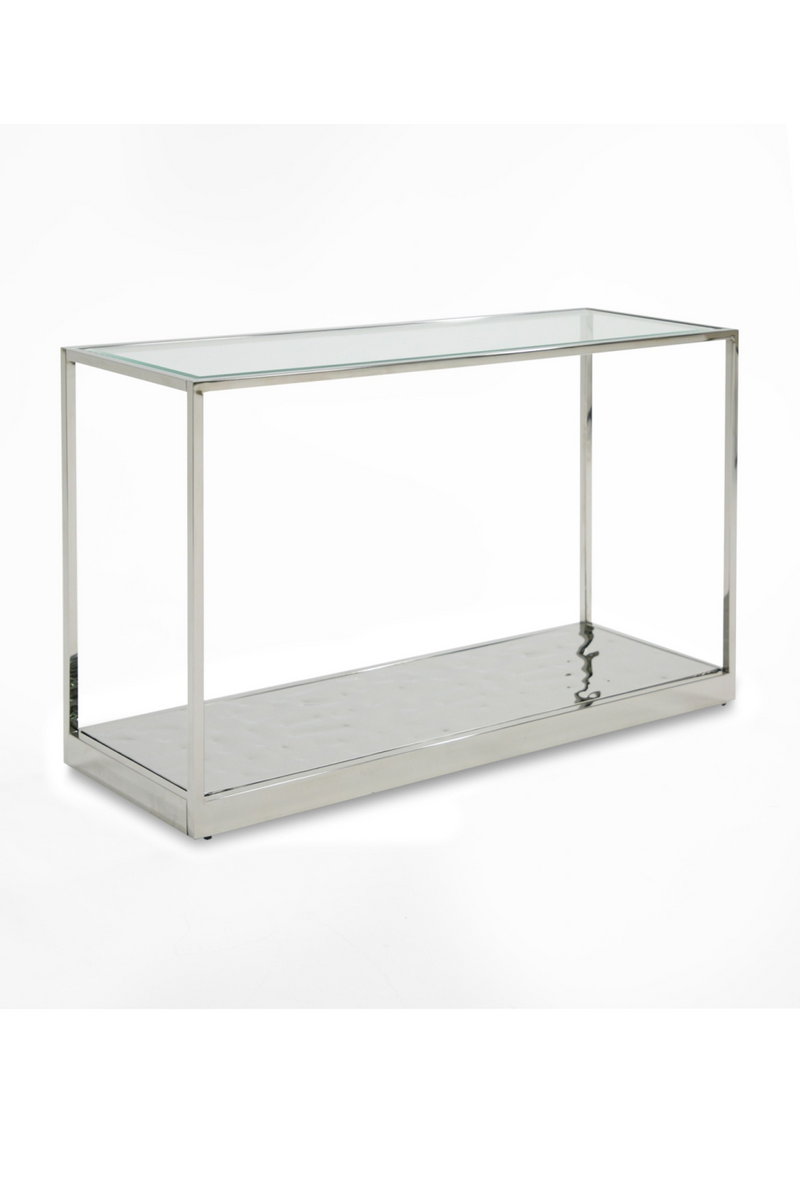 Clear Wave Glass Console Table | OROA Modern Braxton | Oroatrade.com